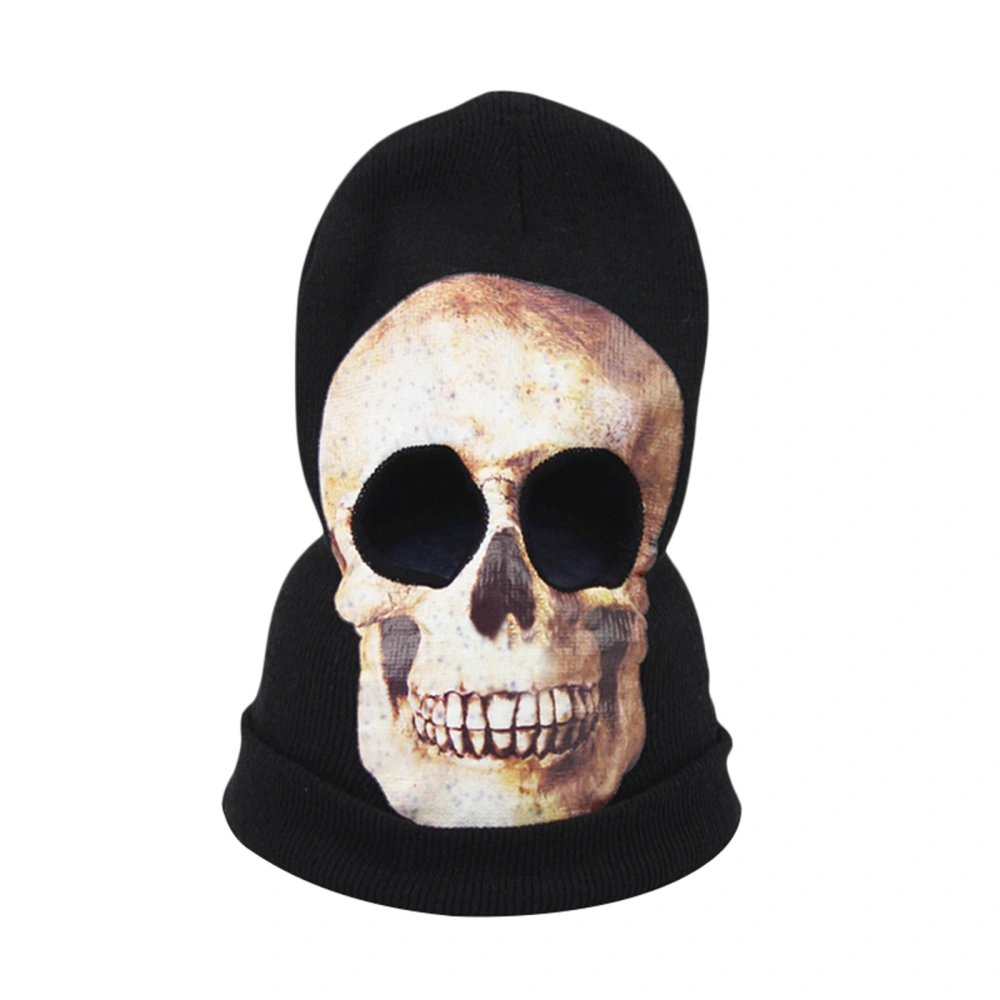 Halloween Role Play Headgear, Skull Print Knit Headwear Accessories