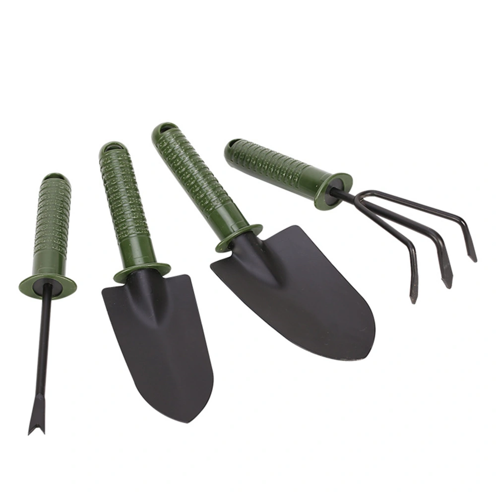 4pcs Garden Shovel Set Home Indoor Gardening Flower Gardening Mini Shovel Set Bonsai Tools Green Four Piece Set