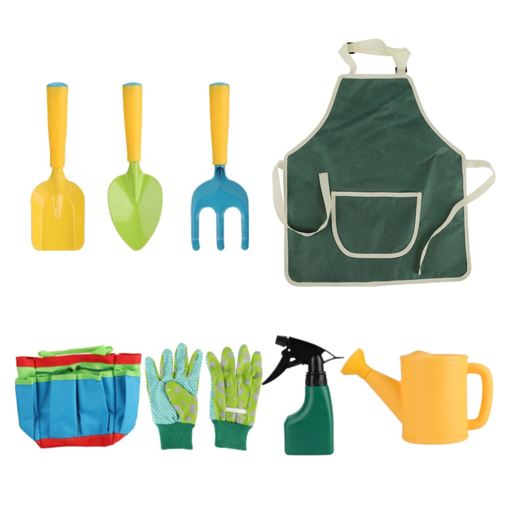 9Pcs Kids Gardening Tool Sets Children Garden Hand Tools Kit Playing Sand Beach Toys Tools