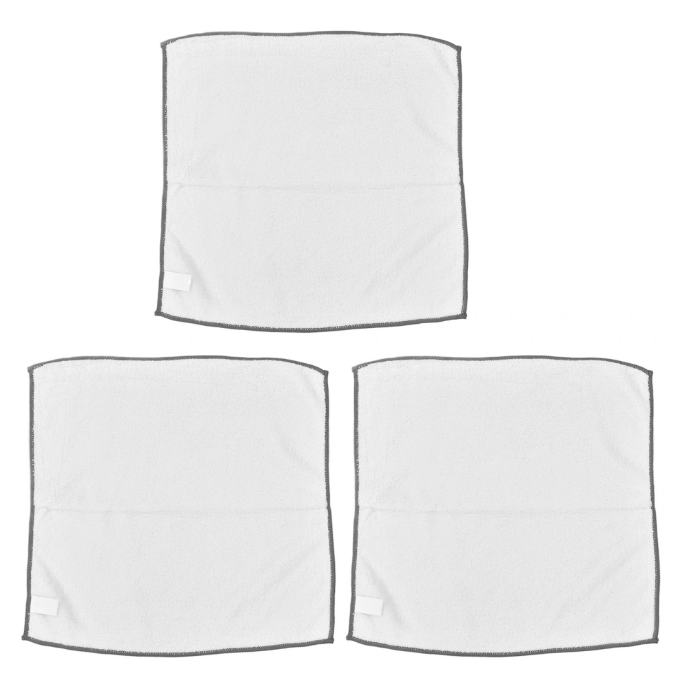 3Pcs White Microfiber Towels Water Absorption Soft Washable Durable Easy to Clean Cleaning Cloth for Home Hotel