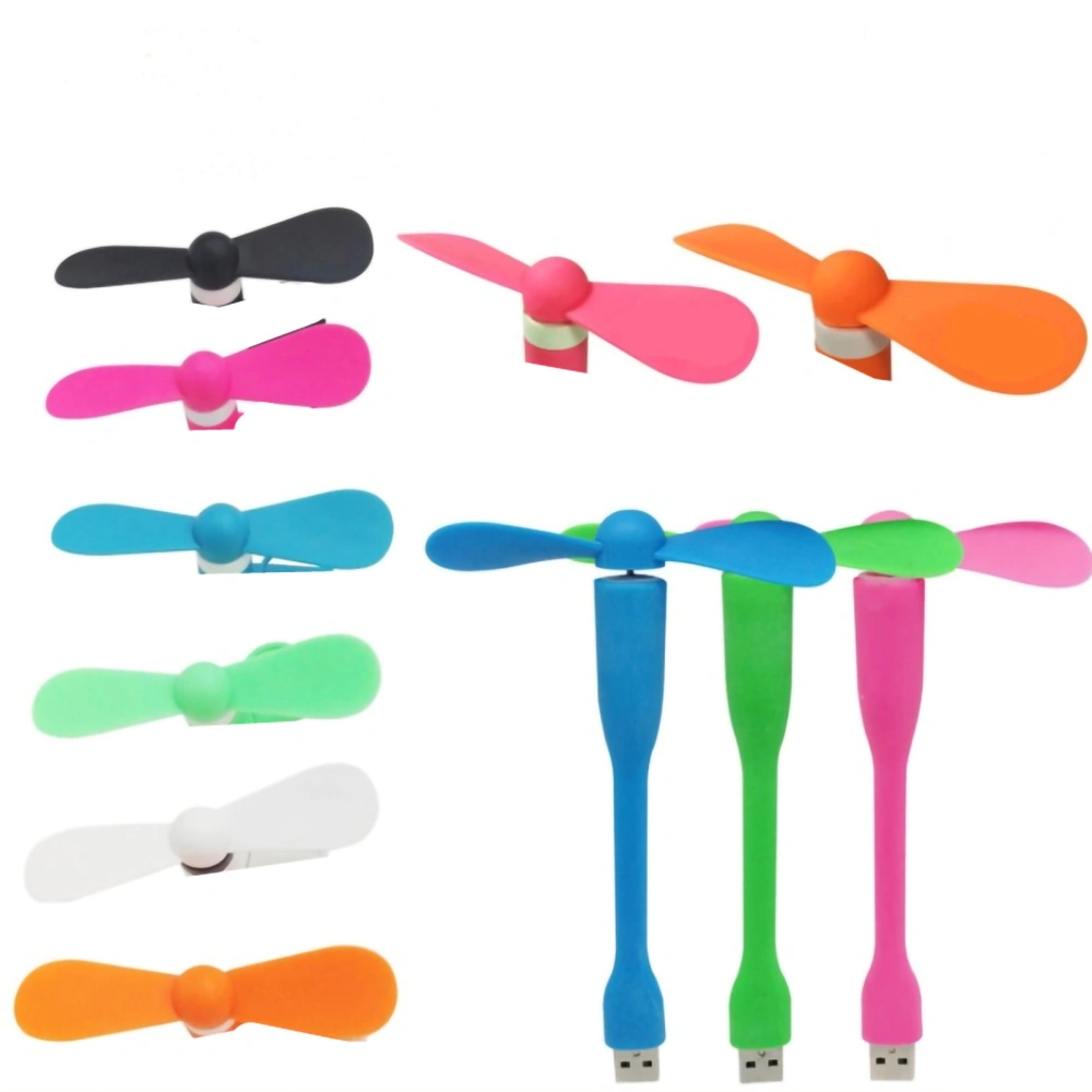 Portable Mobile Phone Fan Silicone Mini Cellphone Handheld Dormitory Fans for Travellingfor Android Interface