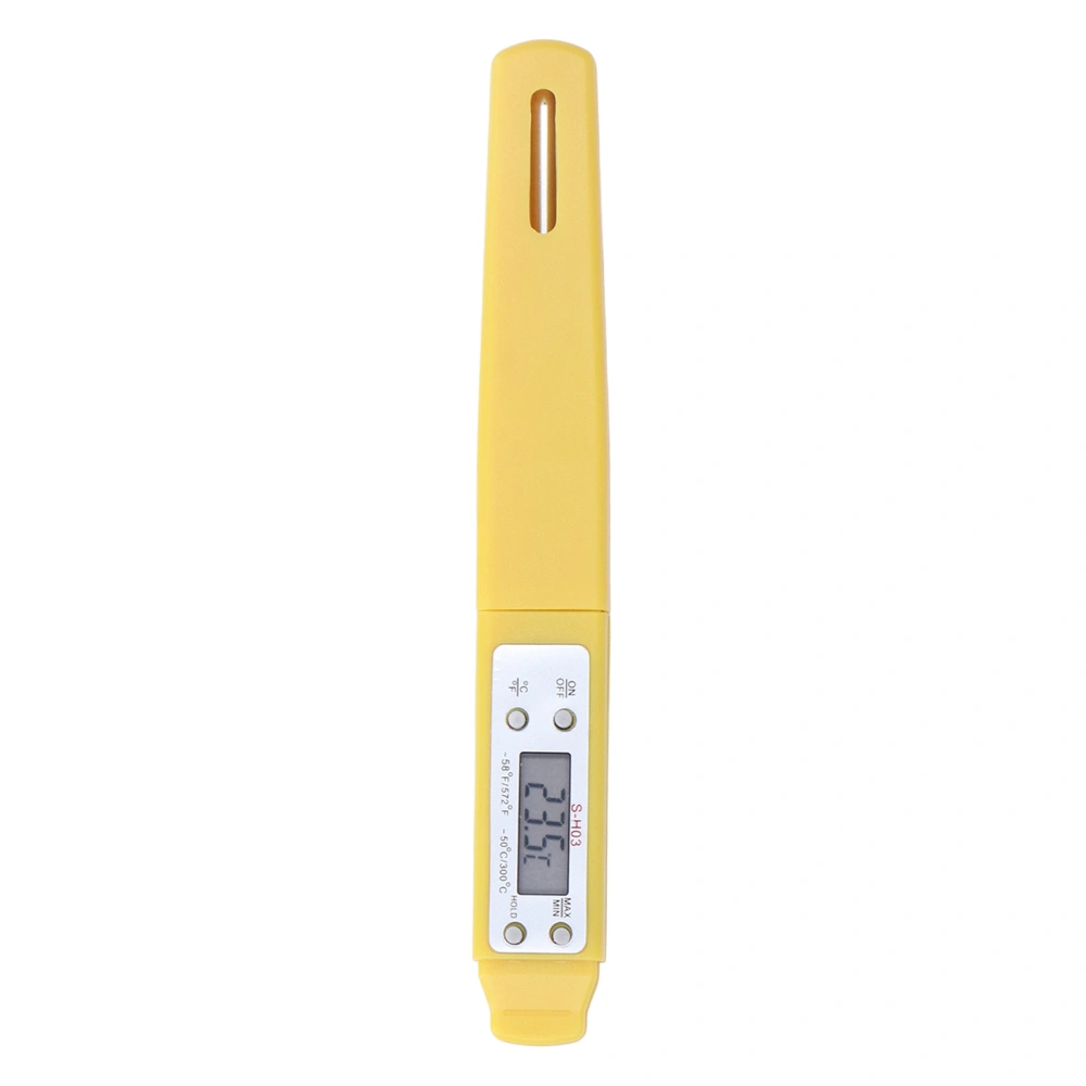 Digital Food Thermometer Automatic Calibration Pen Style High Accuracy Electronic Pocket Thermometer Yellow