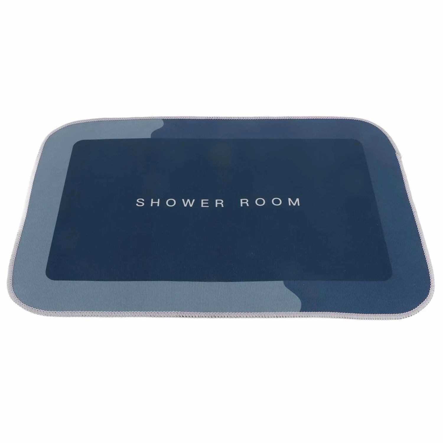 Bathroom Mat Modern Absorbent Quick Dry Bathroom Rug Entrance Door Antislip Mat Dark Blue Square
