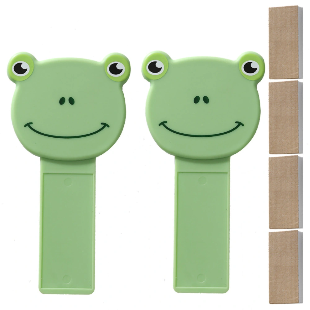 2Pcs Cartoon Cover Lifter Humanized Toilet Bowl Seat Lift Handle for Bathroom HouseholdFrogs