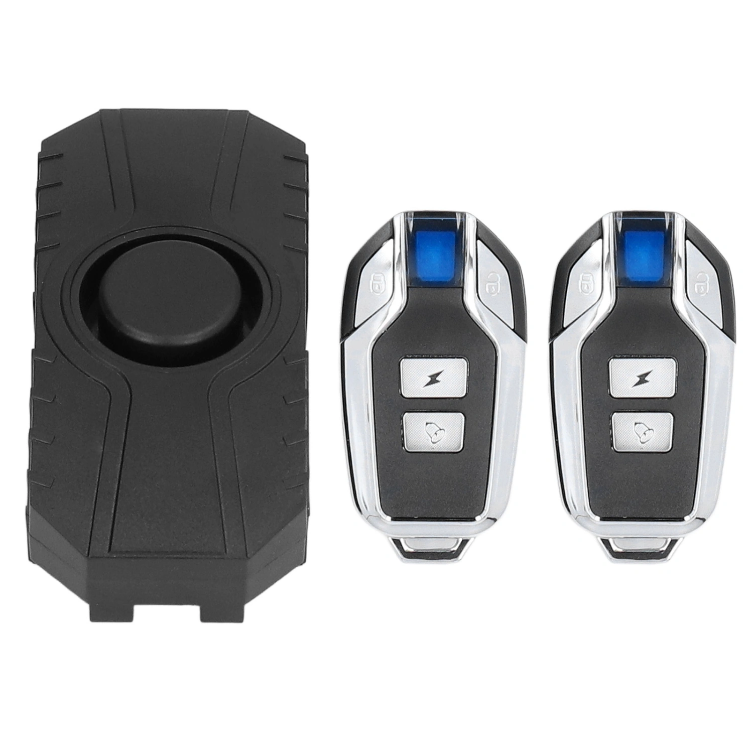 Bike Alarm Wireless Vibration Motion Sensor Waterproof Motorcycle Alarm Remote Electric Bicycle Alarm Black 2 Remote Control