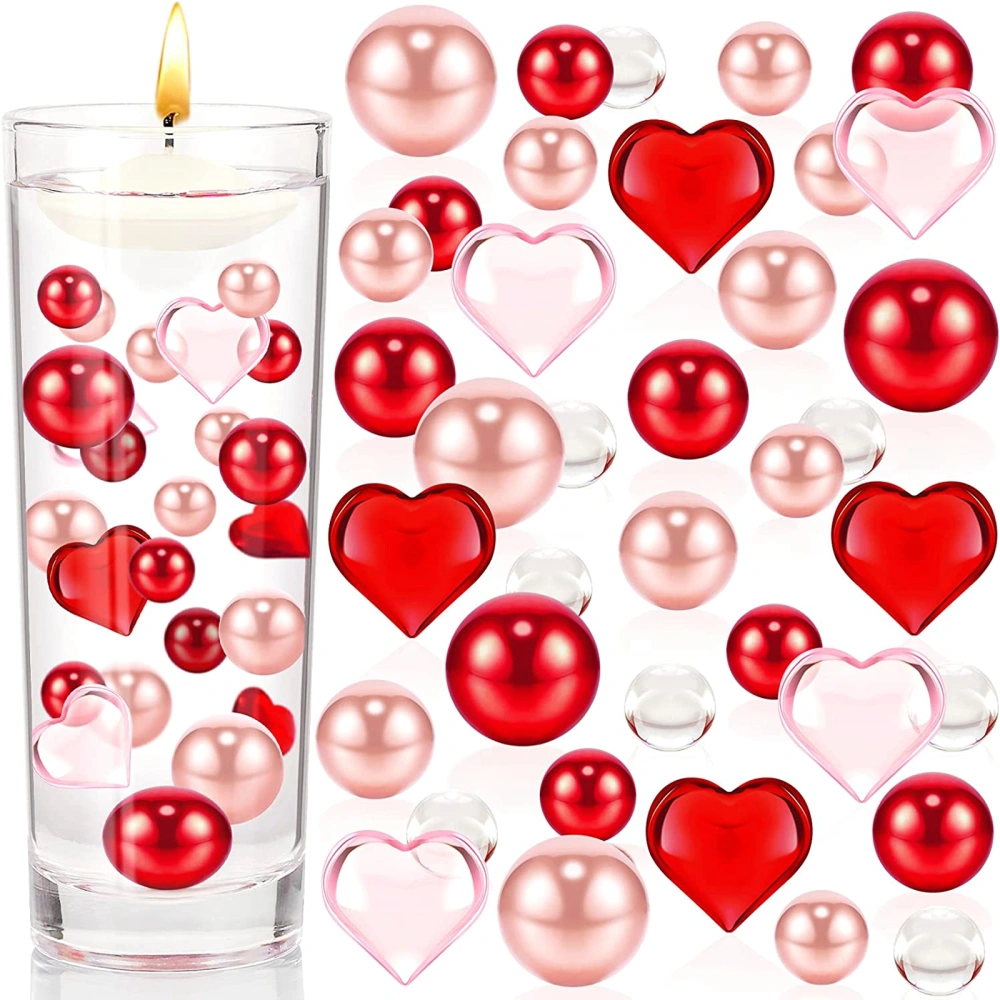 Vase Filler for Floating Candle, Heart Lips Flower Party Ornament