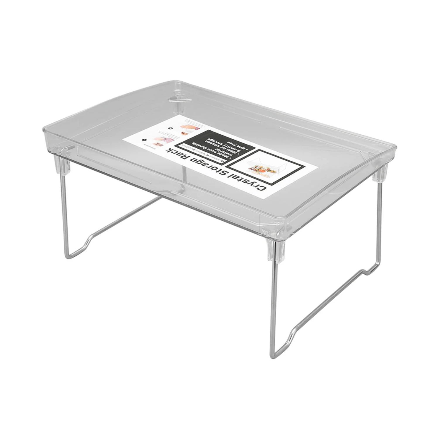 Desk Organizer Rack Stainless Steel Foldable Multifunctional Desktop Storage Shelf for Home