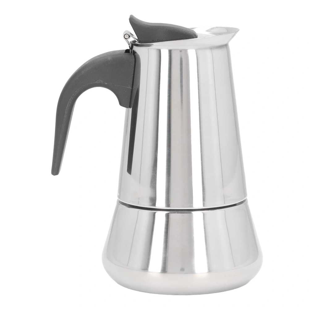 Stovetop Coffee Maker Pot Drip Type Large Capacity Stainless Steel Moka Pot for Home4 Cup 400ml