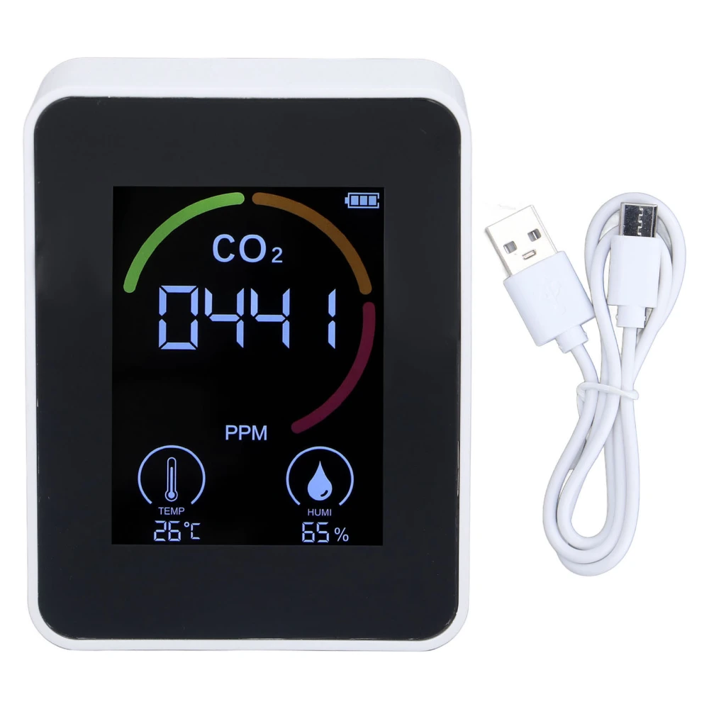 Digital Air Quality Monitor Carbon Dioxide Detector CO2 Tester Temperature Humidity Tester