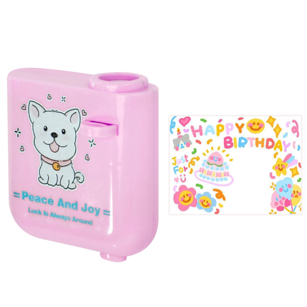 Happy Birthday Projector Mini Birthday Projection Lamp Portable Kids Projection Light for HouseholdSquare 3 Pink