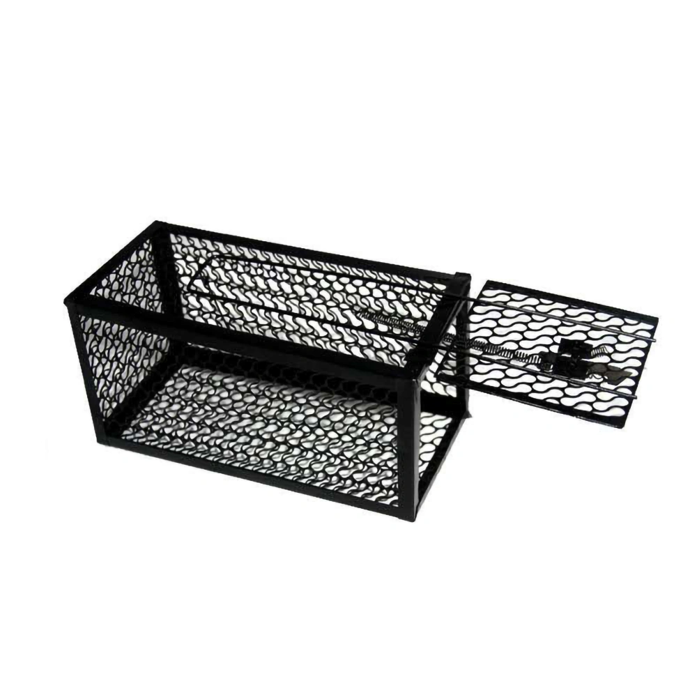 Mouse Trap Stainless Steel Rat Rodent Mice Catch Cage Automatic Locking for Home Office 24x11.5x11.5cm / 9.45x4.53x4.53in