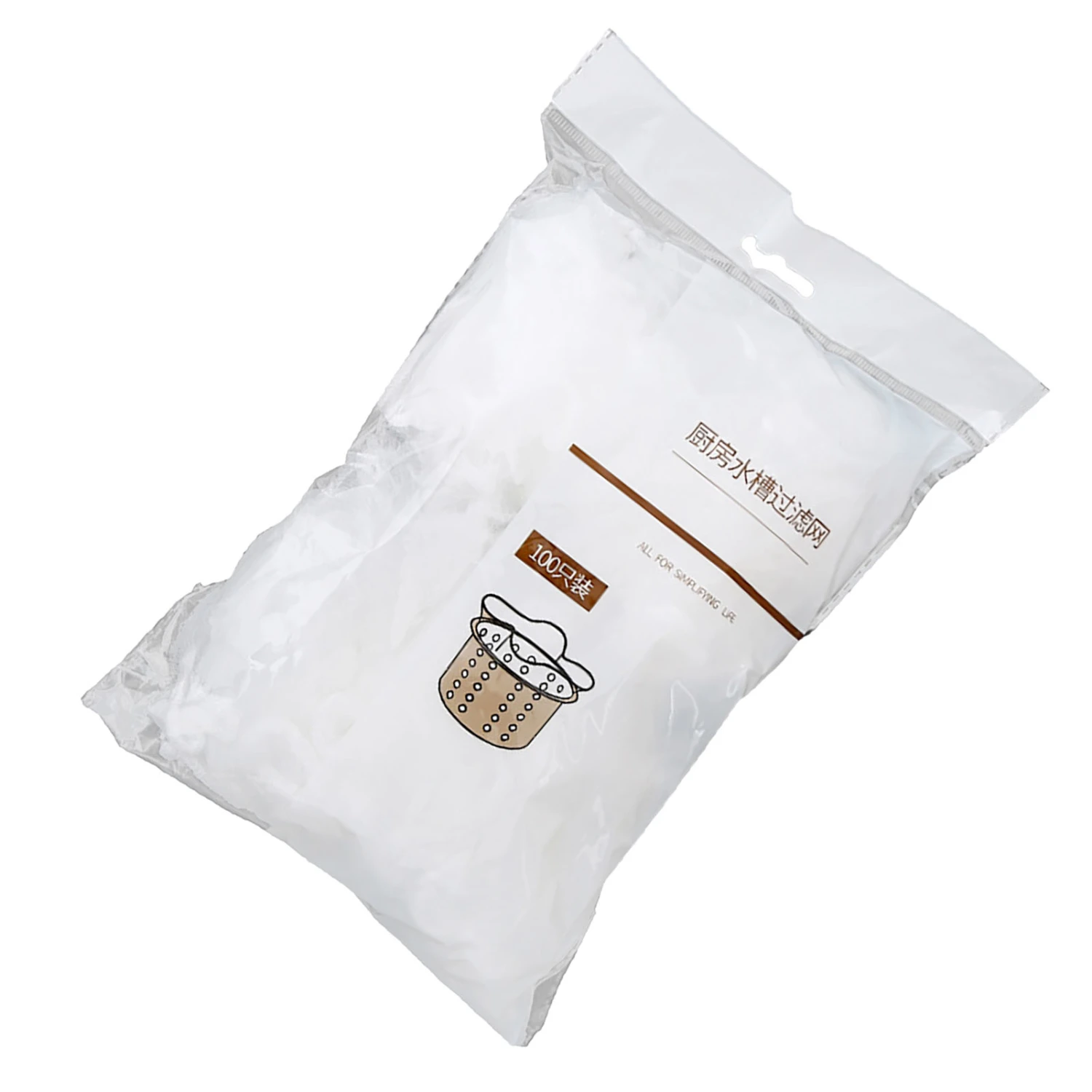 Kitchen Sink Garbage Filter Net Polyester High Density Disposable Elastic Odorless100PCS