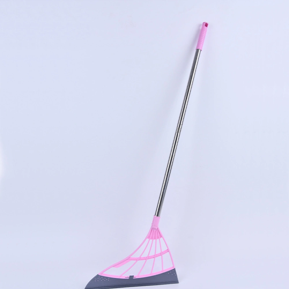 Sweeper Broom Detachable Design Easy Scraping Compact Silicone Wiping Squeegee Broom for FloorPink