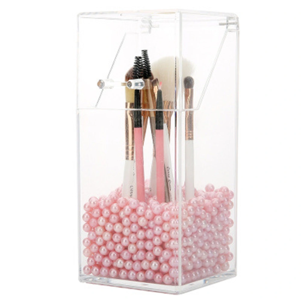 Makeup Brush Holders Multipurpose Acrylic Makeup Storage Box for Bathroom Vanity Countertop Quadrate