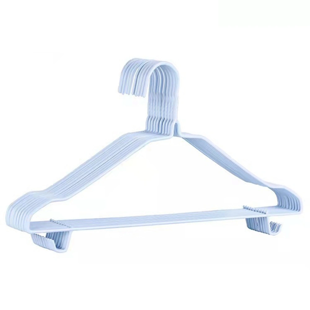 10PCS 40cm Clothing Hanger Coat Hanger Clothes Drying Rack Stainless Steel Laundry RackBlue