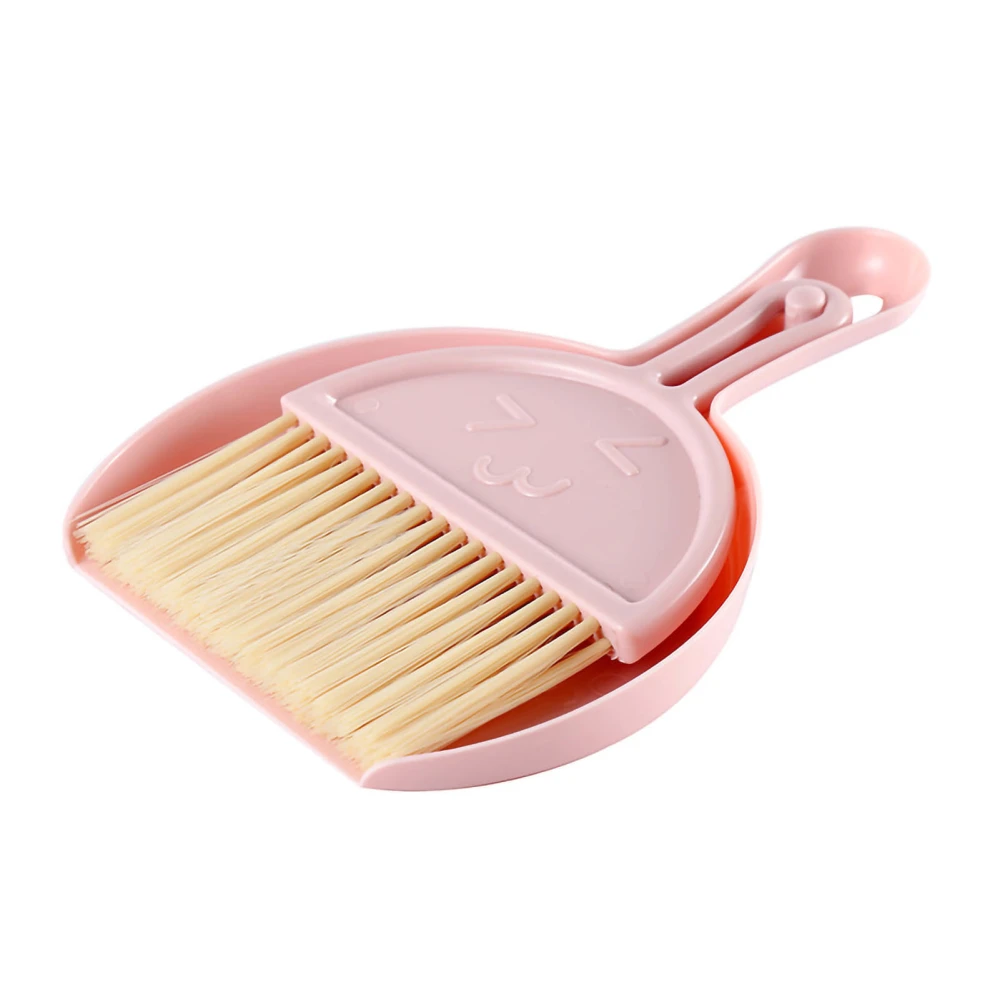 Small Broom and Dustpan Set Mini Hanging Keyboard Laptop Broom Dustpan for Office Table Desk CleaningPink