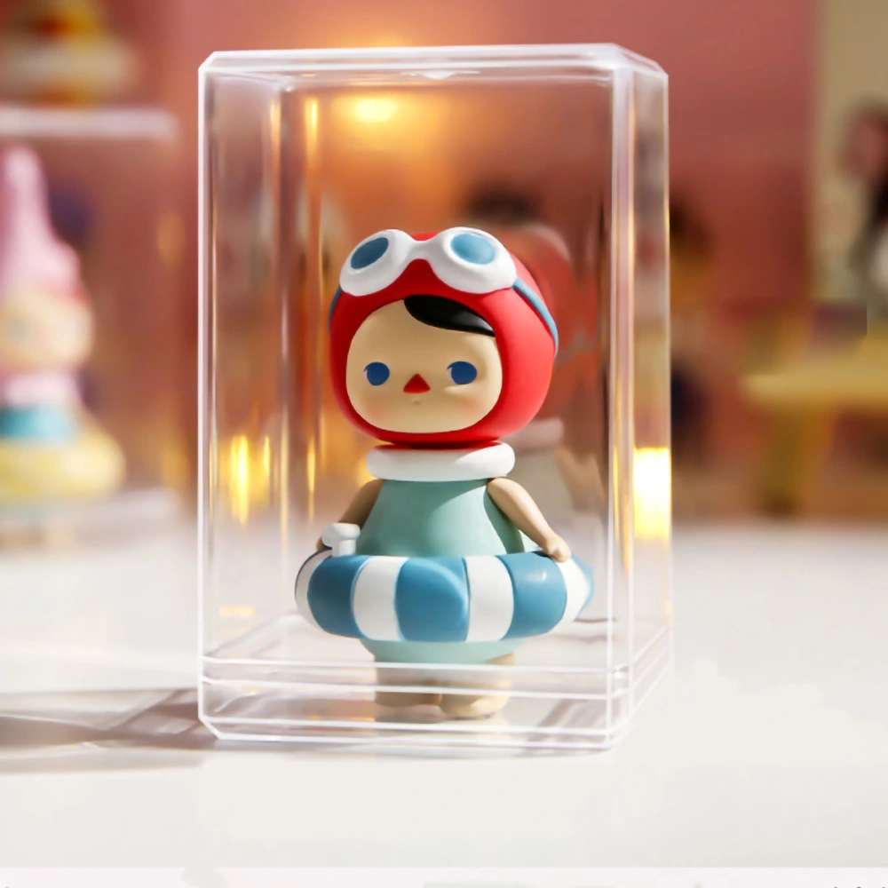 Doll Display Case Dustproof and Transparent Doll Display Box Storage Holder for Doll Toy Collectibles L Doll Box