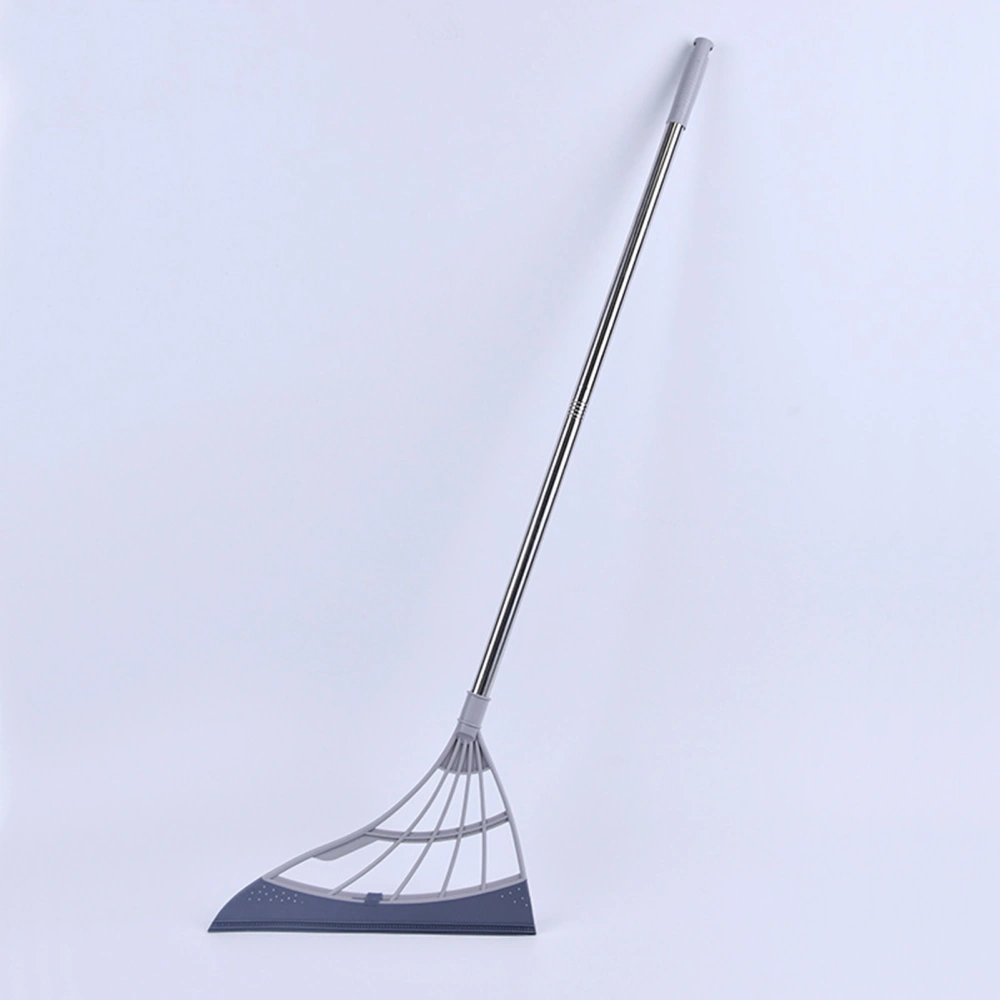 Sweeper Broom Detachable Design Easy Scraping Compact Silicone Wiping Squeegee Broom for FloorGrey