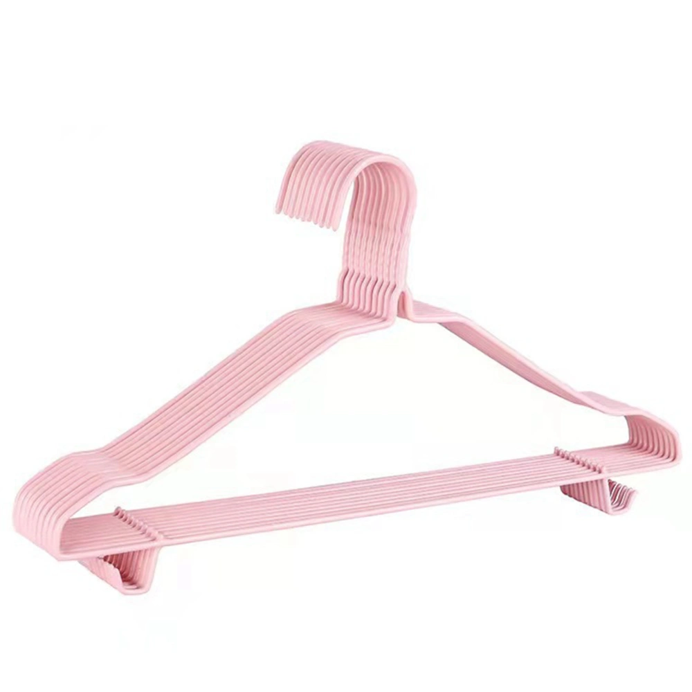 10PCS 40cm Clothing Hanger Coat Hanger Clothes Drying Rack Stainless Steel Laundry RackPink