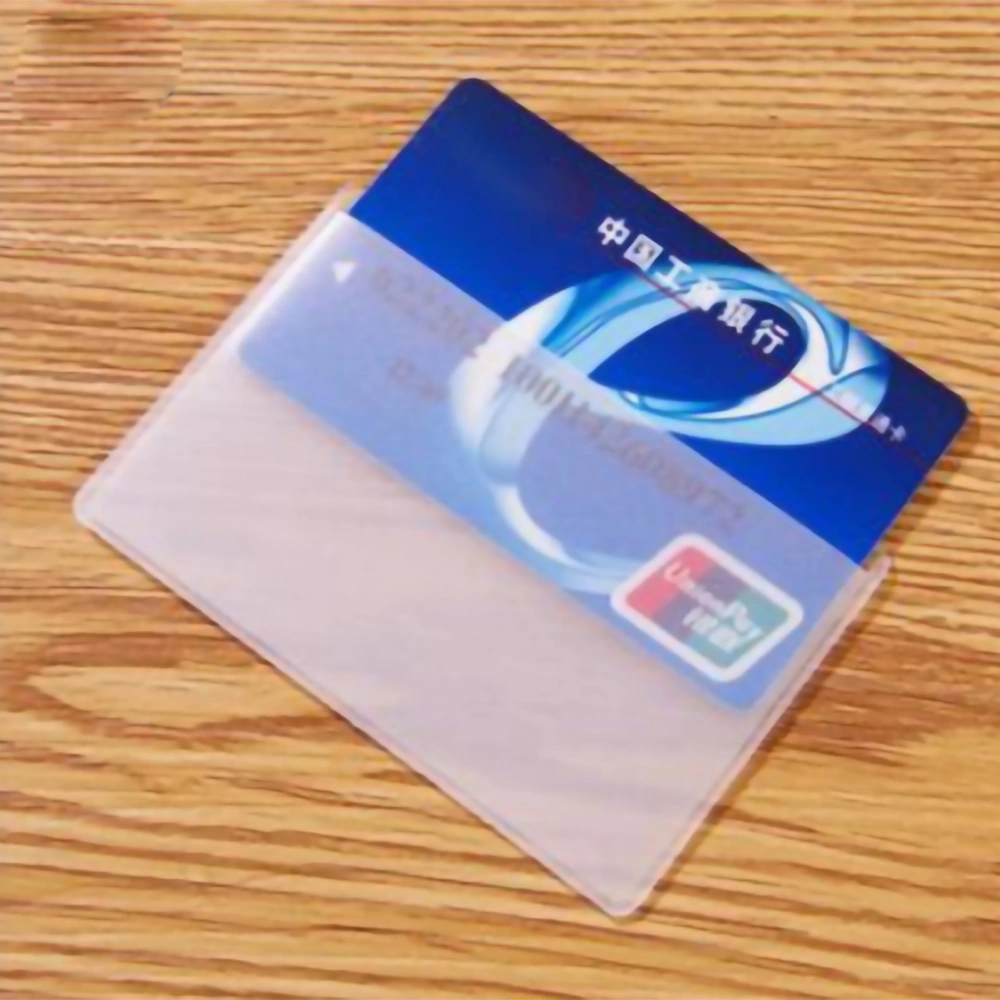 Transparent Card Holder PVC Vertical Clear Cards Protector Sleeve for Most WalletsWide Mouth