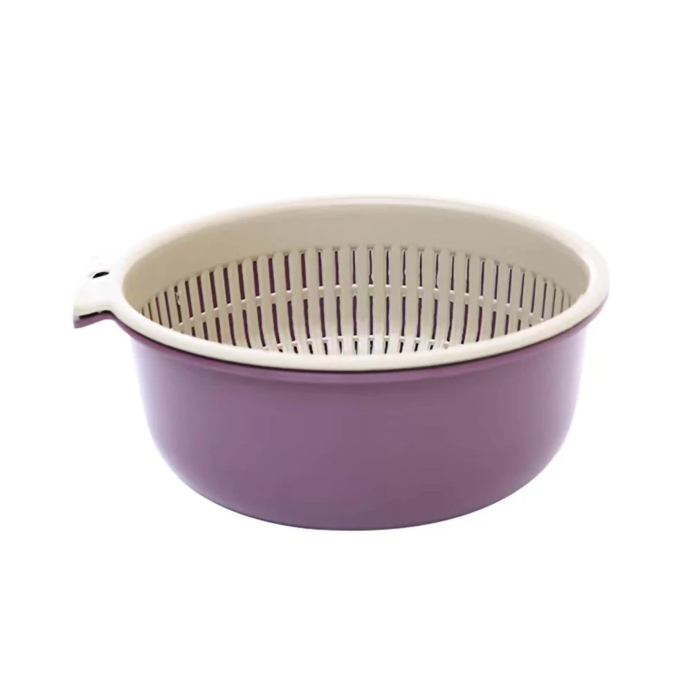 Kitchen Colander PP Safe Double Layer Rice Fruit Storage Draining Basket for Vegetable WashingS