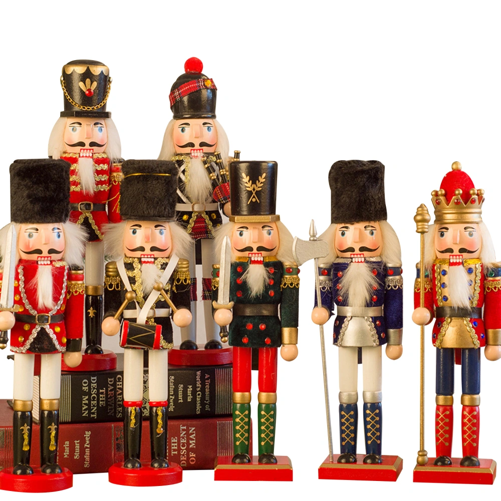 Christmas Ornaments, Wooden Soldier Puppet Desktop Decor Christmas Decorations