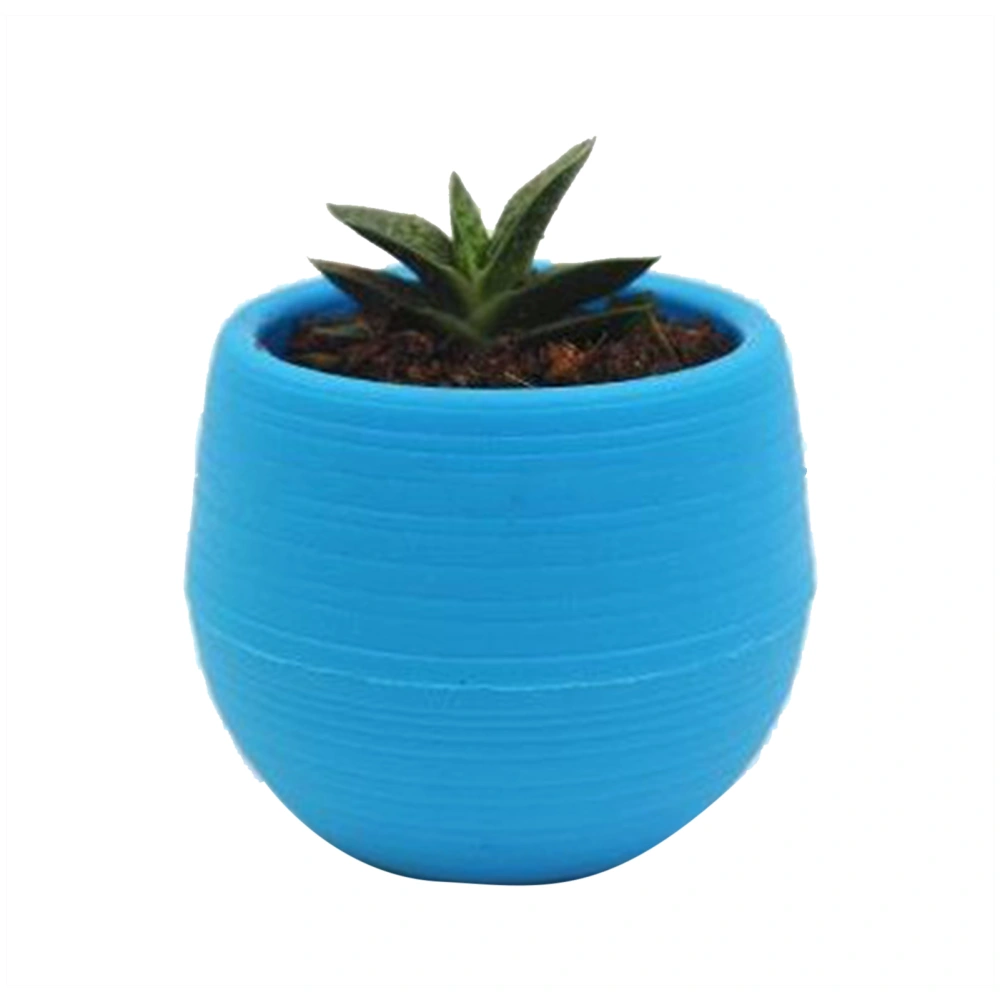 Succulent Pot Mini Seedling Flower Container Plastic Flower Pot for Garden Courtyard BalconyBlue