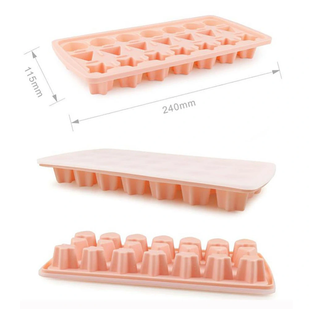 Casual Cavity Silicone Ice Mould, Solid Color DIY Ice Cube Tray