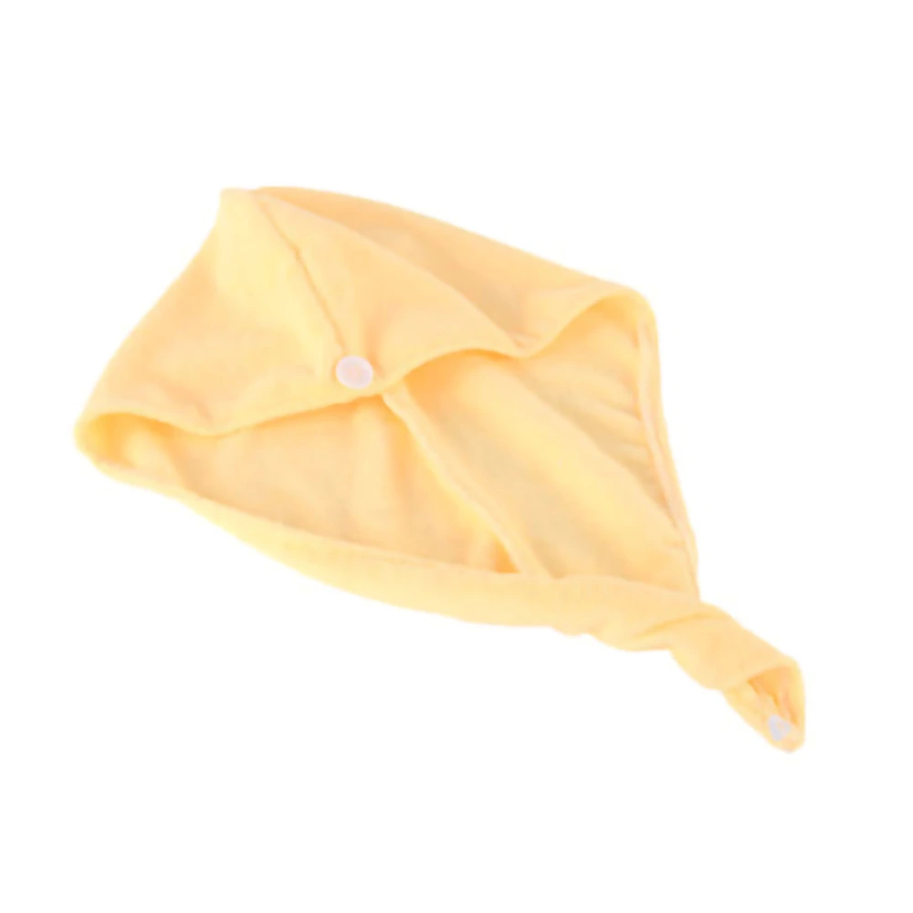 Soft Hair Towel Wrap Fast Drying Absorbing Water Bathroom Essential Accessories for Women Men Curly Long Thick HairYellow