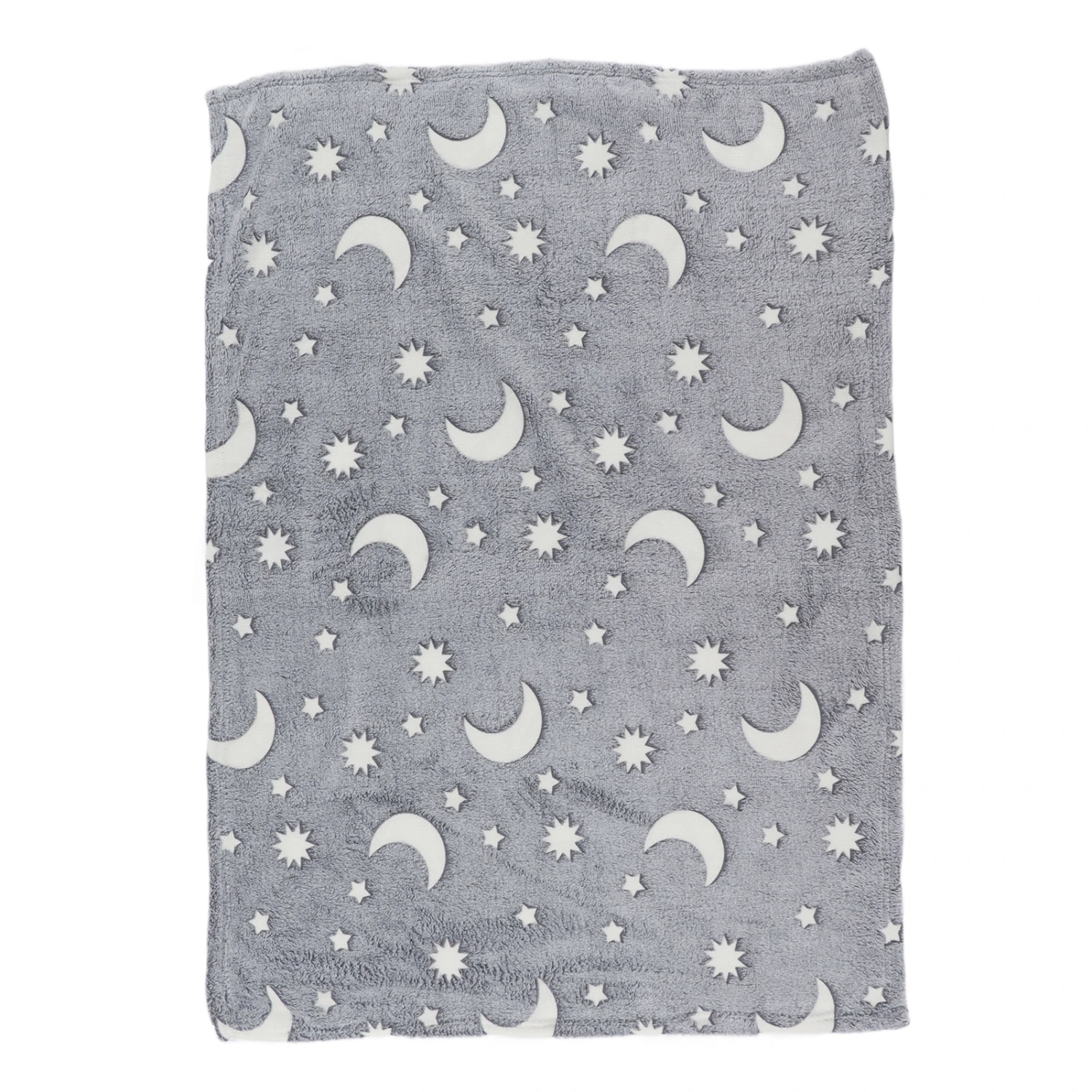 Glowing Polyester Blanket Soft and Warm Fuzzy Blanket for Bed Sofa Couch All SeasonGrey