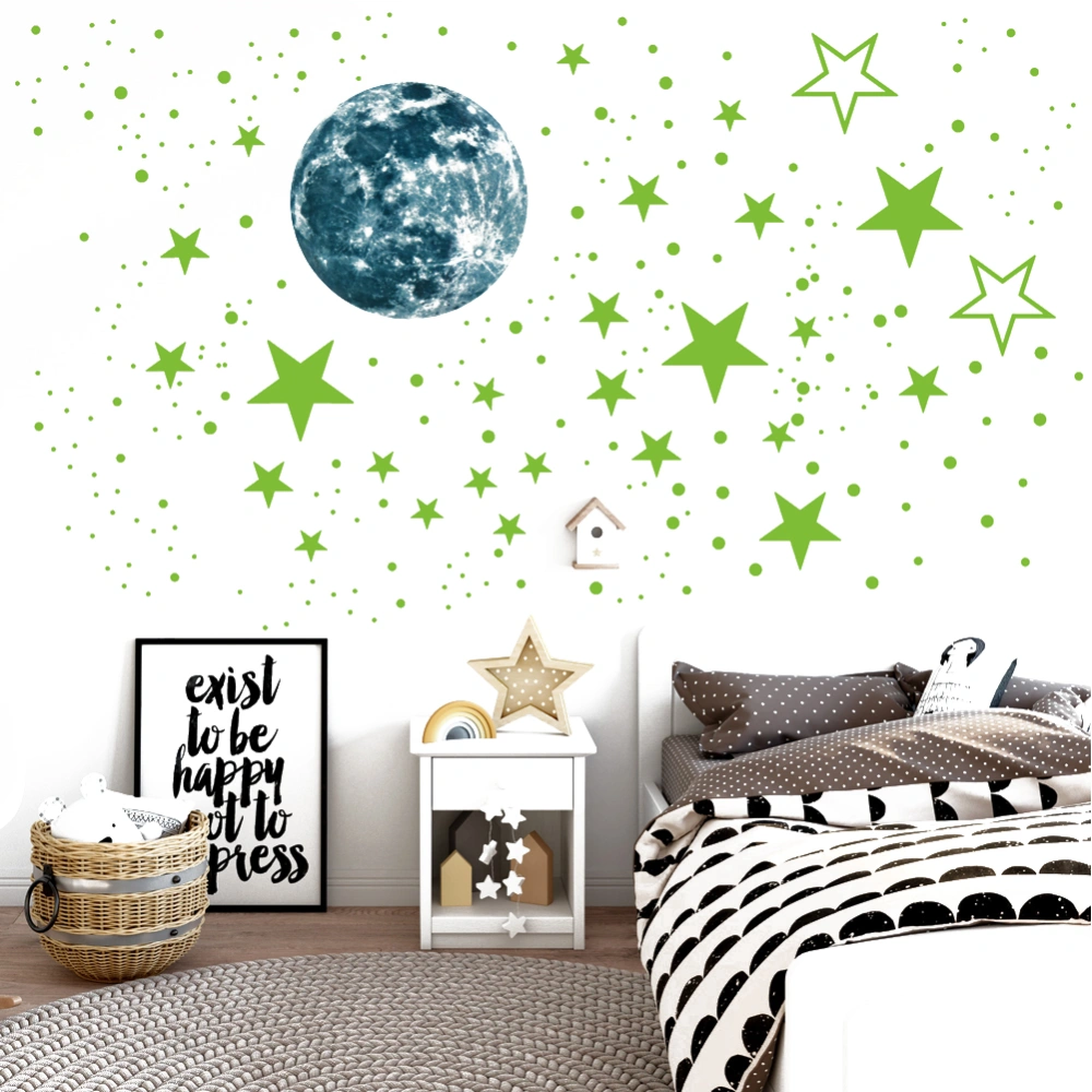 High Quality Wallpaper Starry Sky Fluorescent Waterproof Removable Wall Stickers