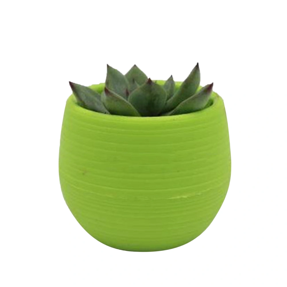 Succulent Pot Mini Seedling Flower Container Plastic Flower Pot for Garden Courtyard BalconyGreen