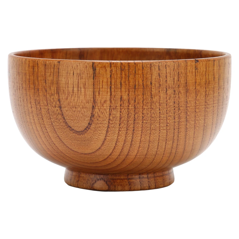 Wood Noodle Bowl Unique Grain Smoother Surfaces Japanese Style Wooden Salad Bowl for Home Restaurant