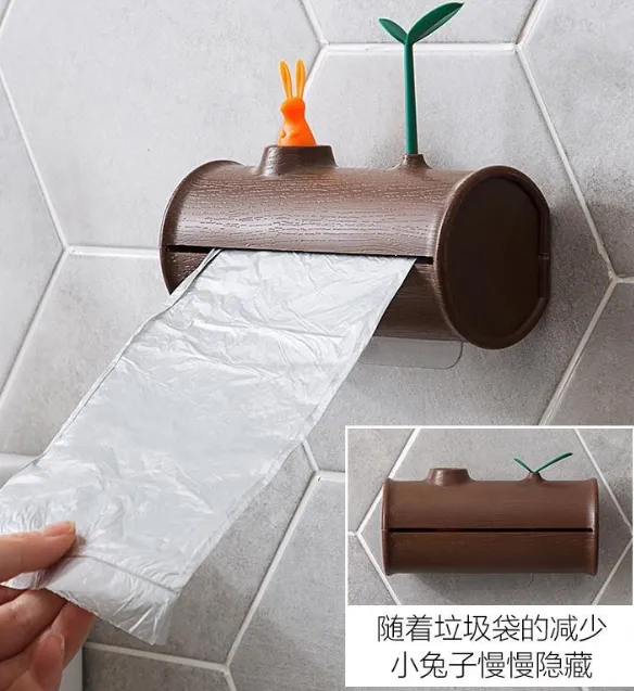 Kitchen Garbage Bags Storage Box, Wall-Mounted Trash Bags Container