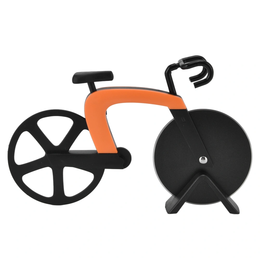 Bicycle Pizza Cutter Wheel Stainless Steel Bike Shape Pizza Knife Kitchen Pizza Cutting ToolOrange