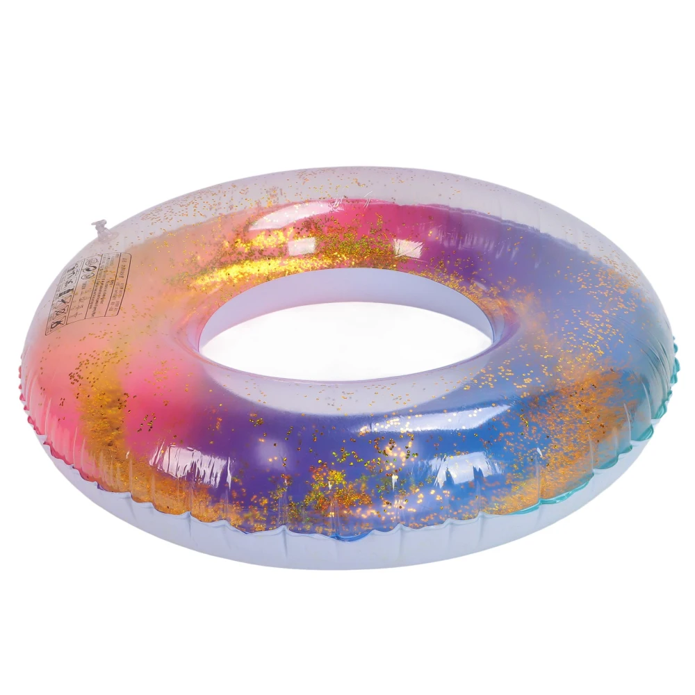 Colored Swimming Rings Bright Colors Sequin Thickened Inflatable Glitter Swim Rings for Swimming Pool