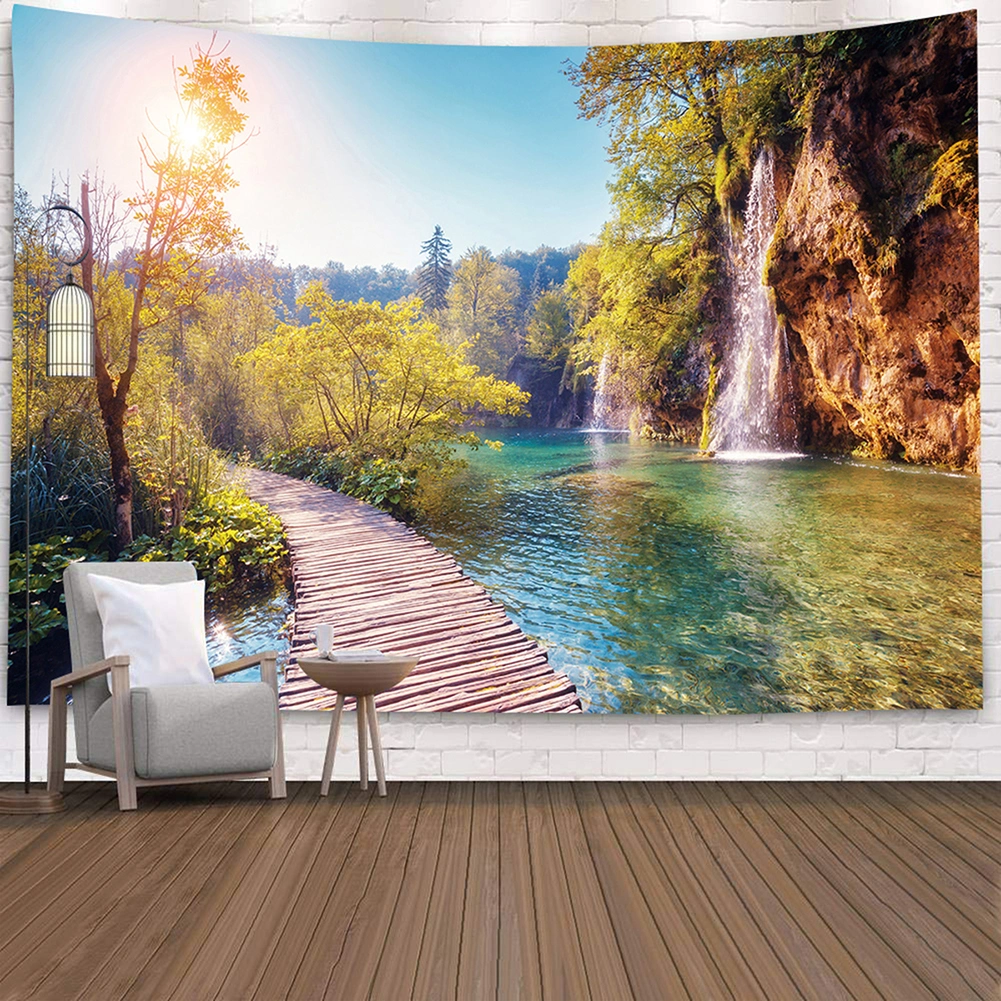High Quality Tapestry Tree Sunshine Forest Landscape Pattern Printing Tapestry