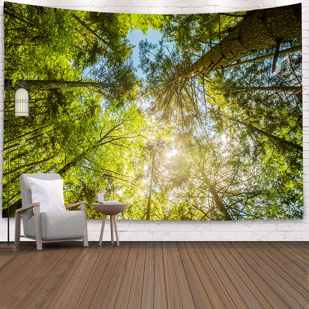 High Quality Tapestry Tree Sunshine Forest Landscape Pattern Printing Tapestry
