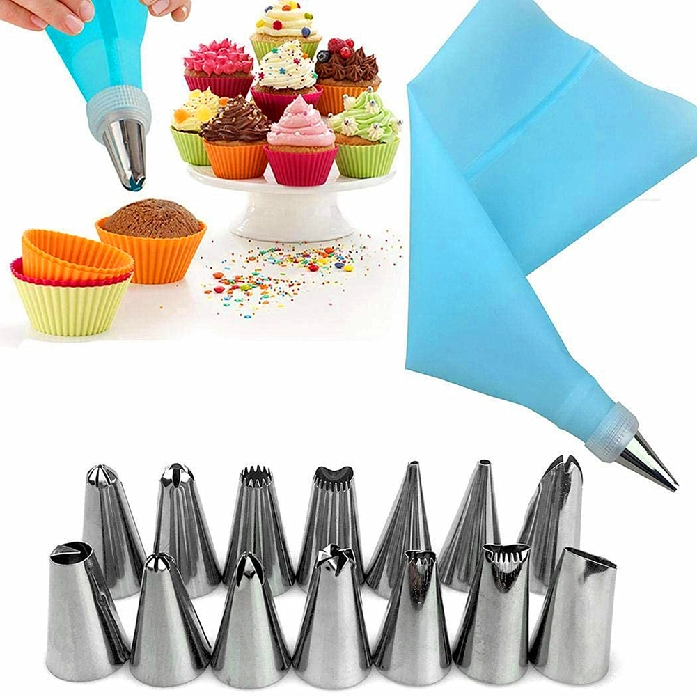 Cake Making Tools, Cupcake Decorating Frosting Nozzles +Pastry Bag+Converter