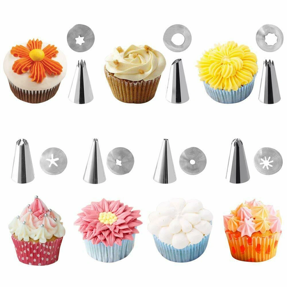 Cake Making Tools, Cupcake Decorating Frosting Nozzles +Pastry Bag+Converter