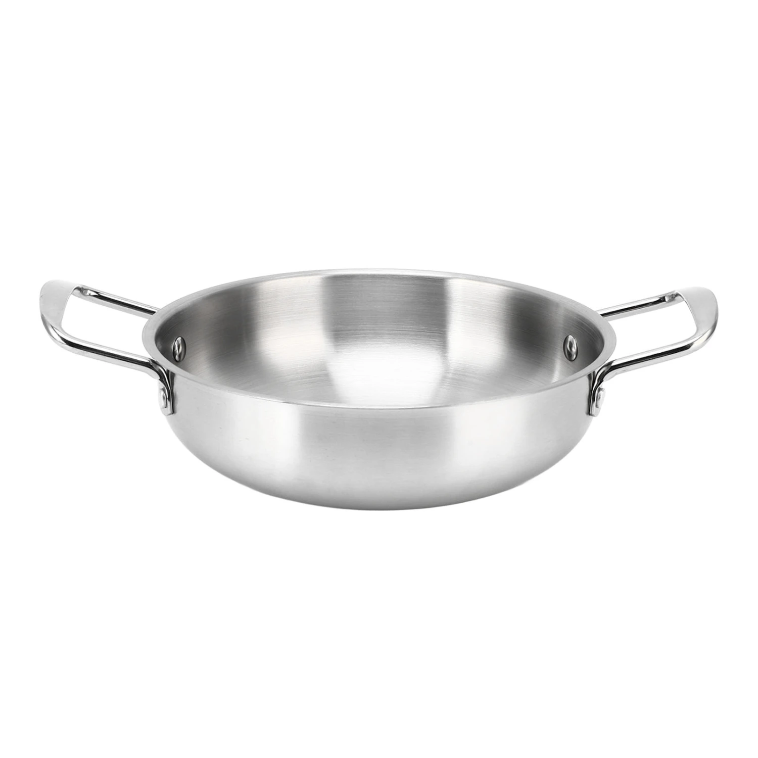 Ramen Pot Binaural Heating Evenly Noodle Pot Steel Color Eco Friendly Korean Ramen Pot for Spaghetti Soup Porridge Noodle 18cm