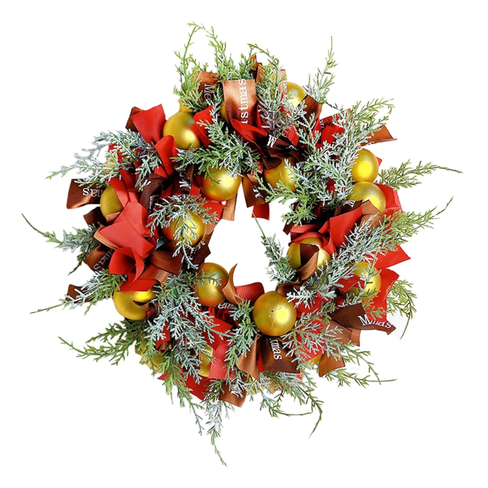 Christmas Front Door Wreath, Christmas Ball Bow Red Berries Garlands