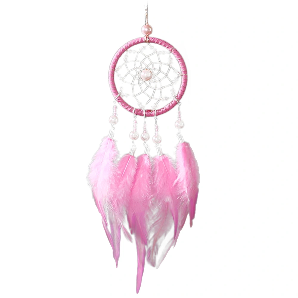 Dream Catcher, Handmade Feather Bead Hollow-Out Pendant Decoration