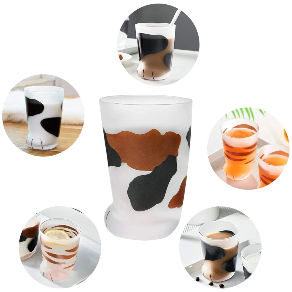 Cat Claw Cup Breakfast Milk Cup Personality Frosted Glass Cup