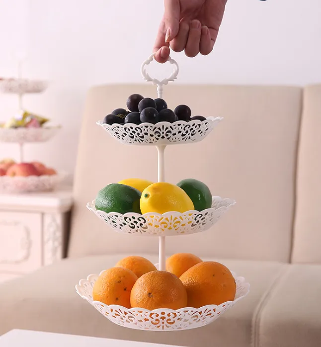 3-Tier Basket Holder Countertop Serving Tray Display Platter