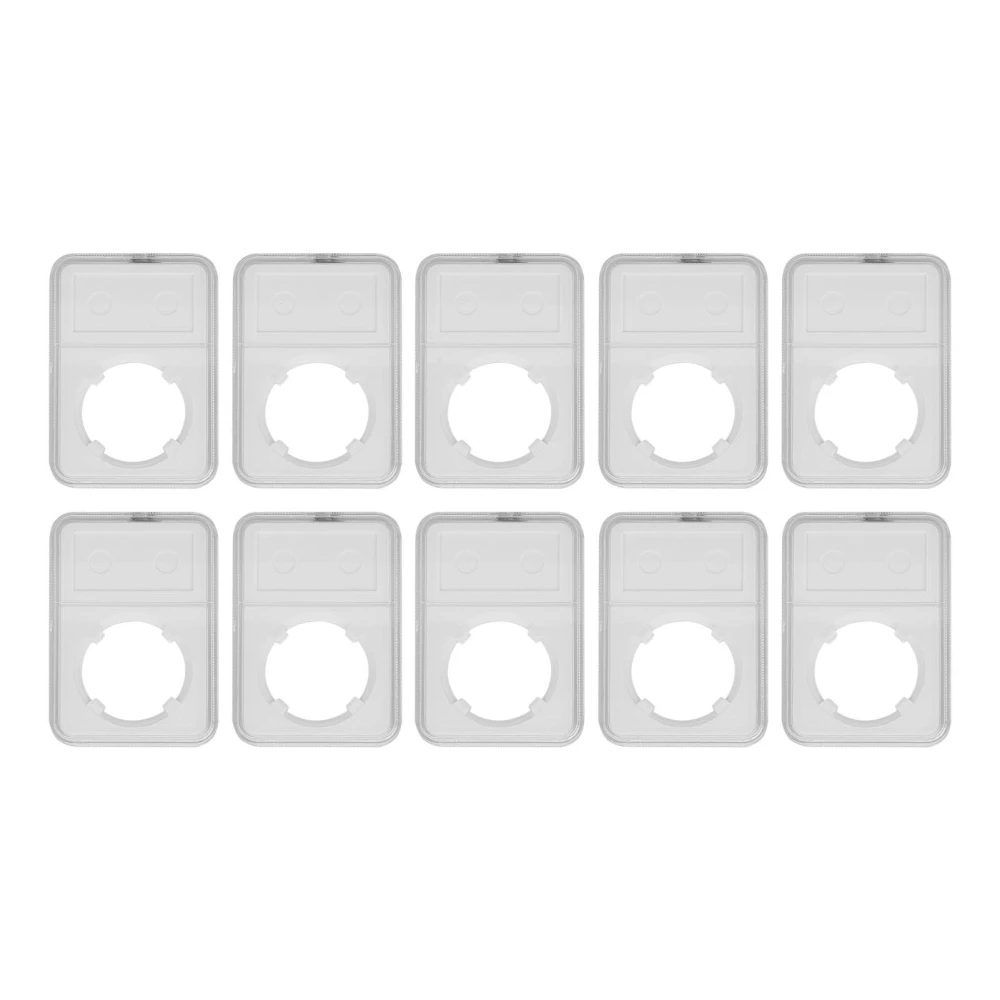 10PCS Coin Holder Transparent Design Wear Resistant Environmental Coin Protective Box for Coin Collection