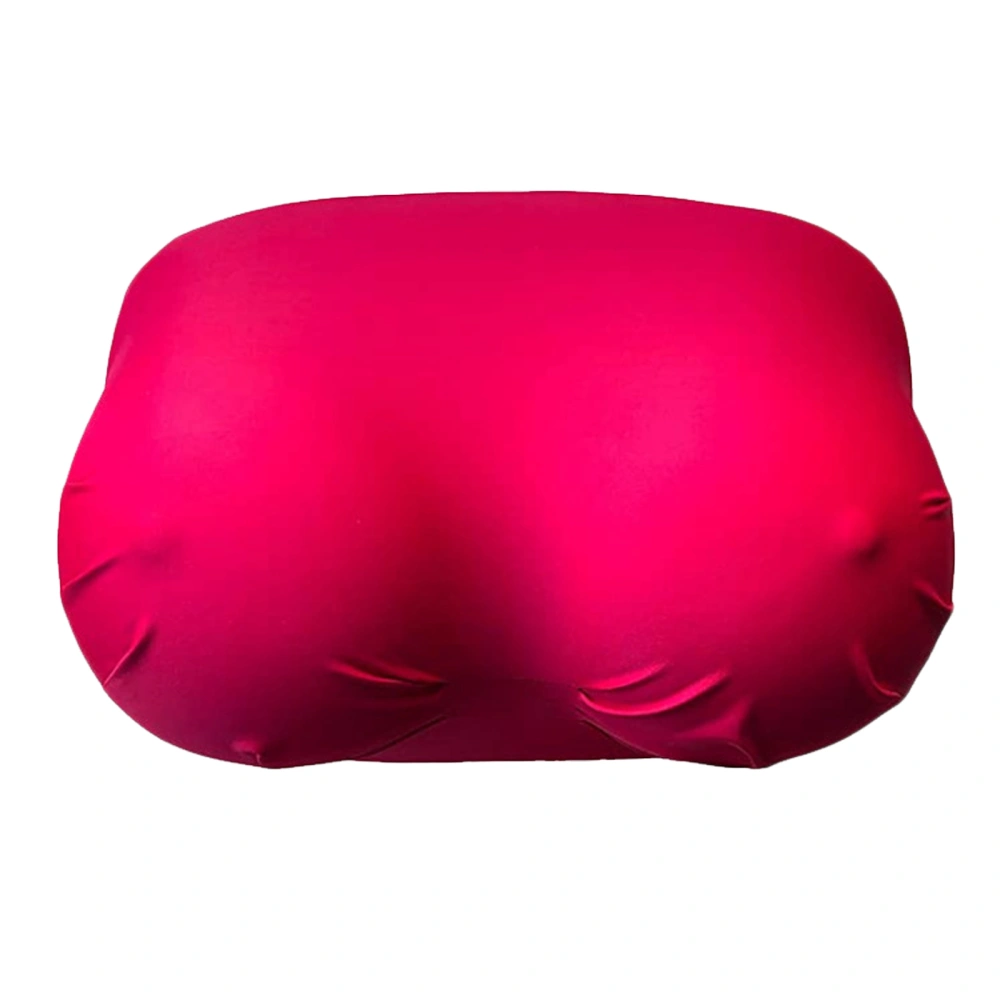 Creative Breast Shape Pillow with Red Matte Spandex Cover Case