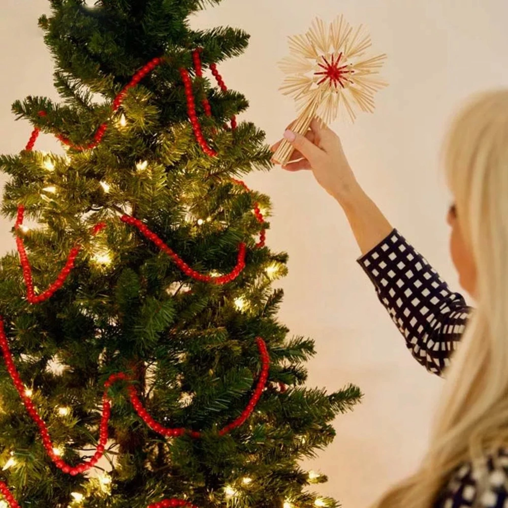 Christmas Wooden Bead Garland Decorations Eye-catching Favors