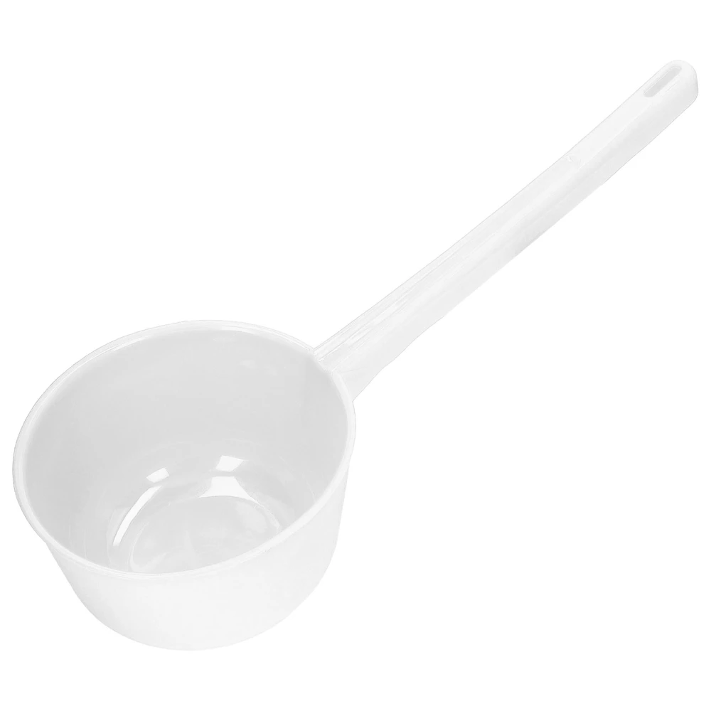 Water Scoop Thickened Plastic Long Handle Large Capacity Agricultural Water Ladle for Garden Bathroom Kitchen White