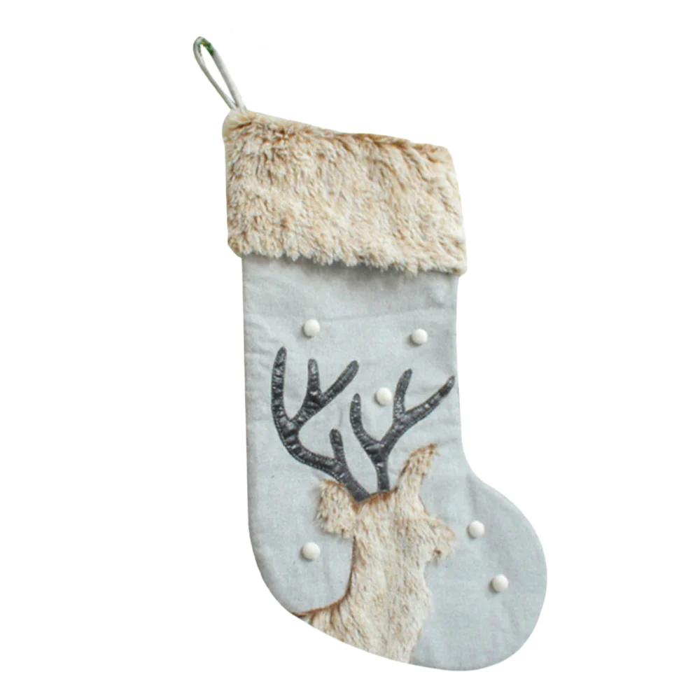 Christmas Stockings, Santa/Snowman/Elk Head Stocking for Christmas